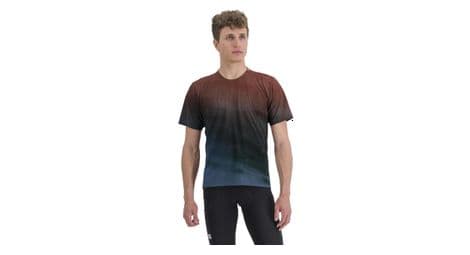 T-shirt technique sportful flow giara bleu/rouge