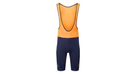 Cuissard court à bretelles le col sport ii bleu navy/orange