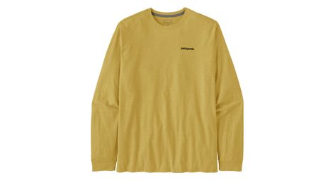 T shirt manches longues patagonia p 6 logo responsibili tee jaune
