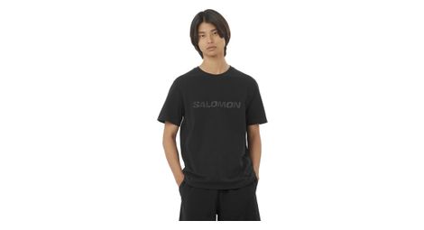 Camiseta de manga corta salomon logo negro hombre