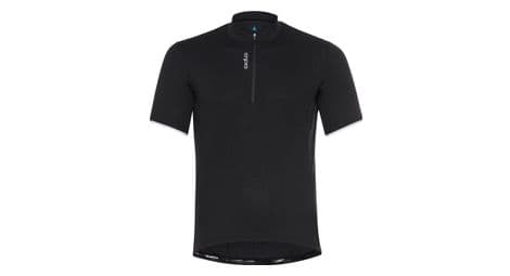 Maillot manches courtes 1/2 zip odlo essential noir