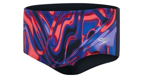 Maillot de bain homme allover 14 cm noir/rose/bleu