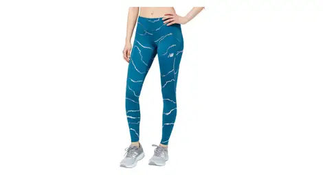 Collant long new balance impact run print impact run print femme bleu