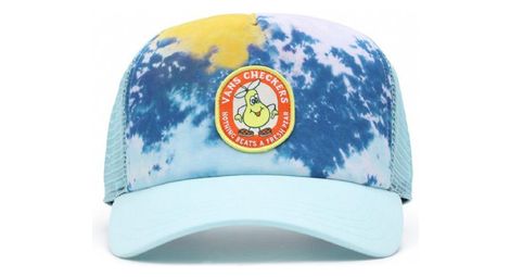 Vans checkers curved bill trucker blue glow os