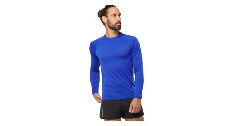 Maillot manches longues salomon cross run bleu