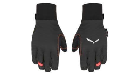 Guantes largos de mujer salewa ortles durastretch merino negro