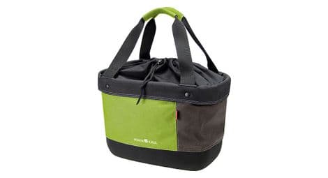 Klickfix handlebar bag tissu shopper alingo green/brown