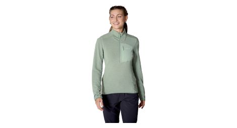 Polaire rab ascendor light 1/2 zip vert femme