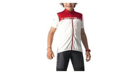 Maillot castelli neo prologo niño blanco / rojo