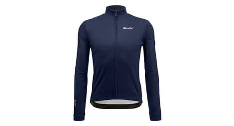 Maillot manches longues santini gravel core bleu