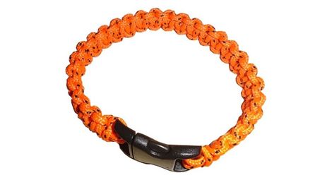 Bracelet paracord orange bushcraft bcb