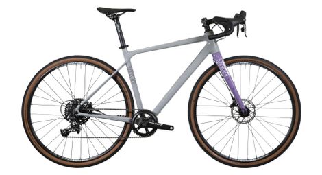 Fluide race gravel bike sram apex 11s 700 mm grigio porpora 2023 53 cm / 183-193 cm