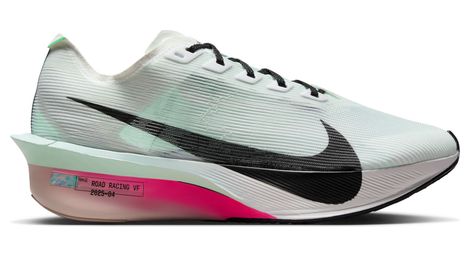 Zapatillas de running nike vaporfly 4 blanco/rosa/azul, mujer