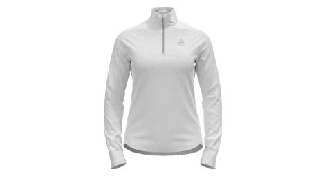 Pull 1/2 zip odlo berra blanc femme 