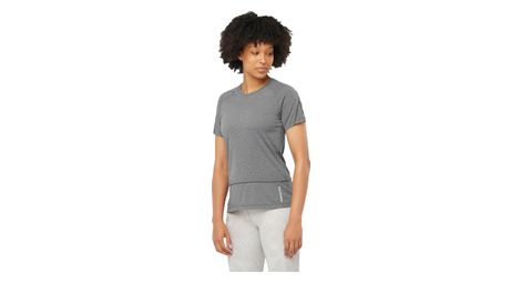 Camiseta de manga corta salomon crossrun mujer gris