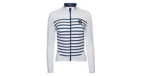 Maillot manches longues femme lebram ventoux blanc bleu