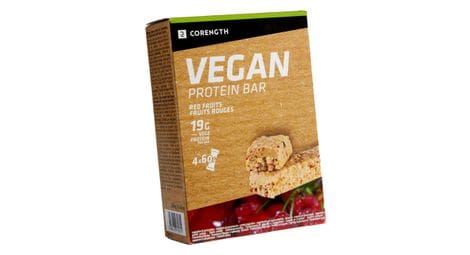 Decathlon nutrition barritas proteicas veganas frutos rojos 4x60g