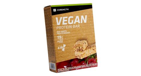 Barrette proteiche vegane decathlon nutrition ai frutti rossi 4x60g