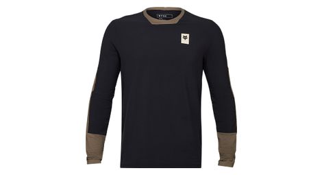 Camiseta de manga larga fox defend thermal marrón/negro