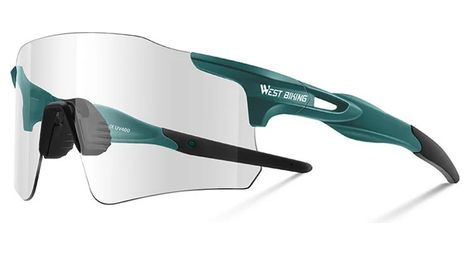 Lunettes de vélo photochromiques en polycarbonate léger - vert