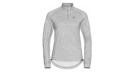 Pull 1/2 zip femme odlo berra gris