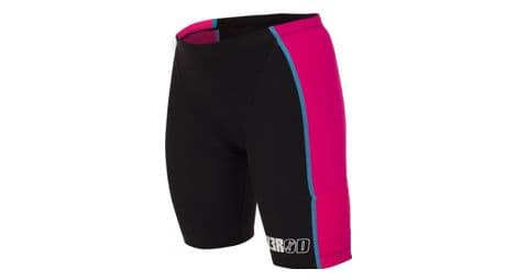 Short de triathlon femme z3r0d racer noir rose