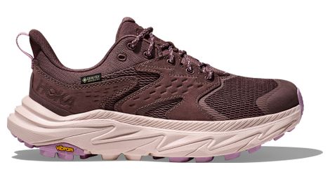 Zapatillas de senderismo hoka anacapa 2 low gtx violeta/rosa para mujer