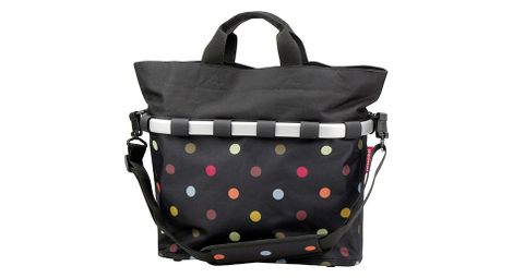 Sacoche de porte-bagage klickfix bikebasket oval m dots
