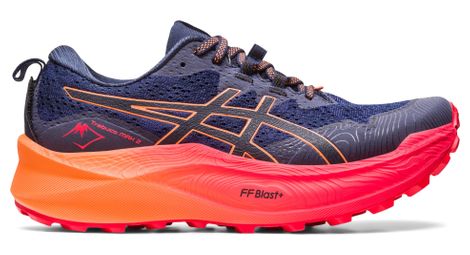 asics trabuco max 2 trailrunning schuhe blau orange rot