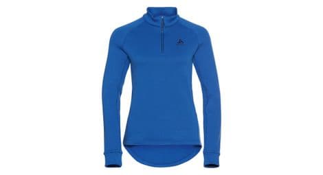 Pull 1/2 zip odlo berra bleu femme 