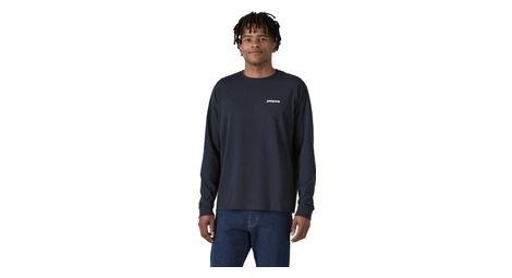 Patagonia p-6 logo maglia a maniche lunghe blu