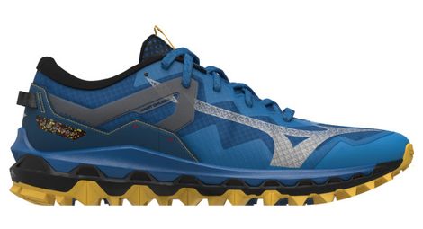Scarpe da trail running mizuno wave mujin 9 blue yellow 40.1/2