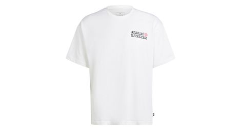 Adidas performance running maglia unisex a maniche corte bianco rosa xs