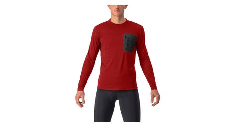 Maillot de manga larga castelli unlimited merino rojo