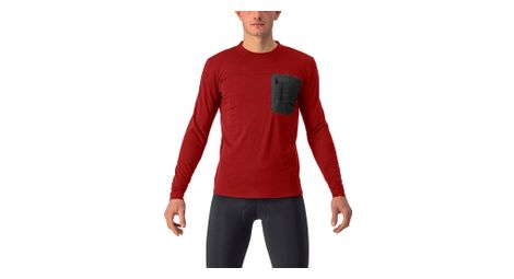 castelli unlimited merino long sleeve jersey red