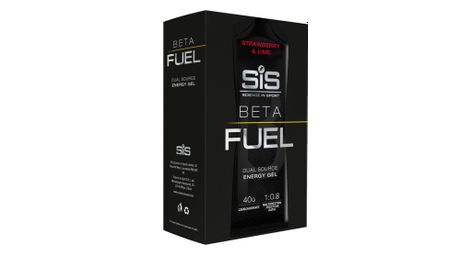 Pack gels énergétiques sis beta fuel fraise/citron vert - 6x60ml