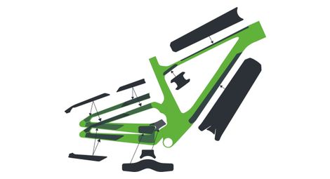 Syncros frame protection kit for scott spark carbon clear matt