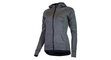 Hoodie zippe rogelli training - femme - gris