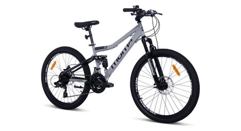Vélo vtt junior, rock fs 24 , shimano 21v, freins a disques et full supension
