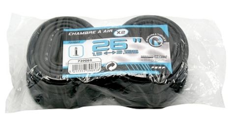 Lot de 2 chambres a air 26 x 1 50 a 2 00 perf schrader 40mm 40 50 559
