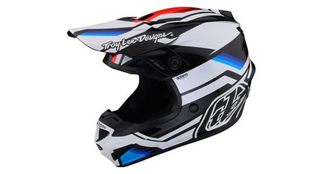 Troy lee designs gp apex volgelaatshelm wit/blauw