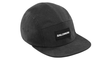 Salomon five panel unisex cap black