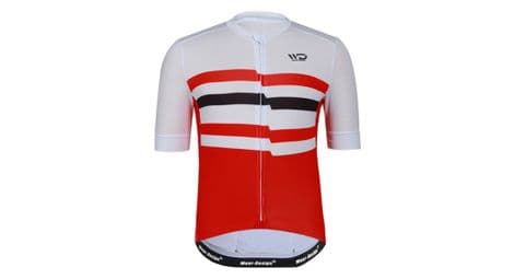 Maillot de cyclisme homme challenger blanc/rouge/noir