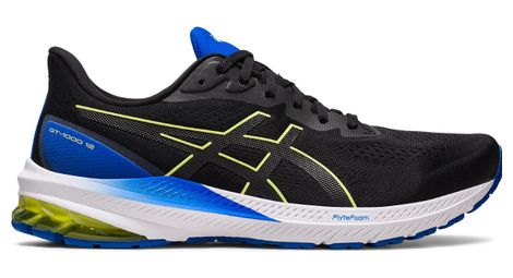 Asics gt-1000 12 running shoes black yellow men's