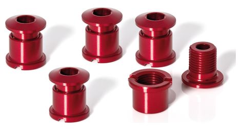 Xlc cr-x01 set di viti per corona (5 pezzi) 7 mm rosso