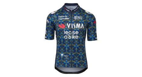 Agu team visma lease a bike korte mouw trui - tour de france 2024 - blauw