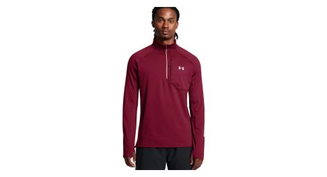 Camiseta térmica under armour launch elite roja hombre 1/2 cremallera