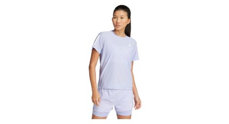 women s adidas own the run violet short sleeved jersey