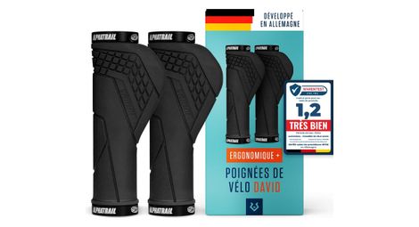 Alphatrail Poignées Ergonomiques – Fixation Lock-On, pour guidon Ø 22 mm