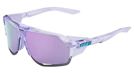 100% goggles - norvik - polished translucent - hiper lavender violet mirror lenzen